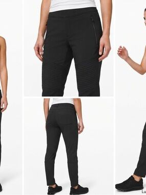 lululemon athletica Black Moto-Detail Jogger Pants
